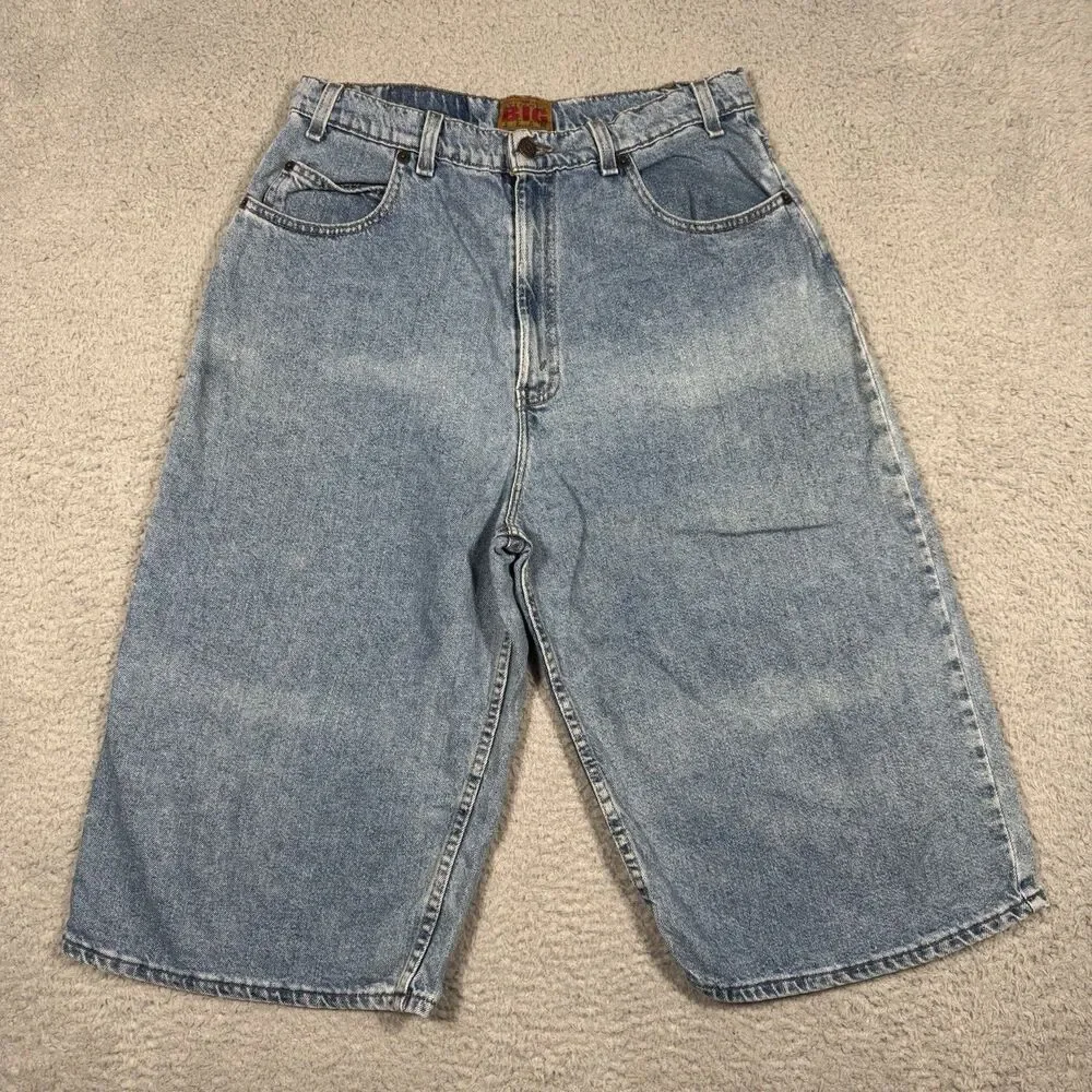 VTG 90s Levis Extremely Big Jeans Black Tab Baggy Shorts Jorts Men Size 32